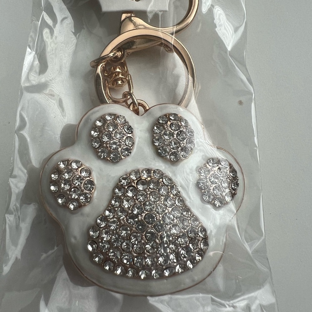 Crystal Paw Keychain